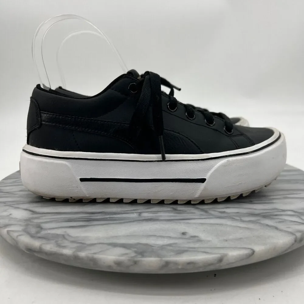 Puma Womens 6 Kaia Platform Sneaker Lace Up Round Toe Low Top Black Shoes 382706